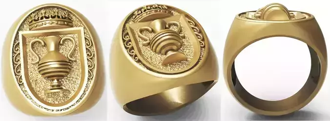 Coat of Arms Amphora Crown - Anfora e Coroa 3D print model
