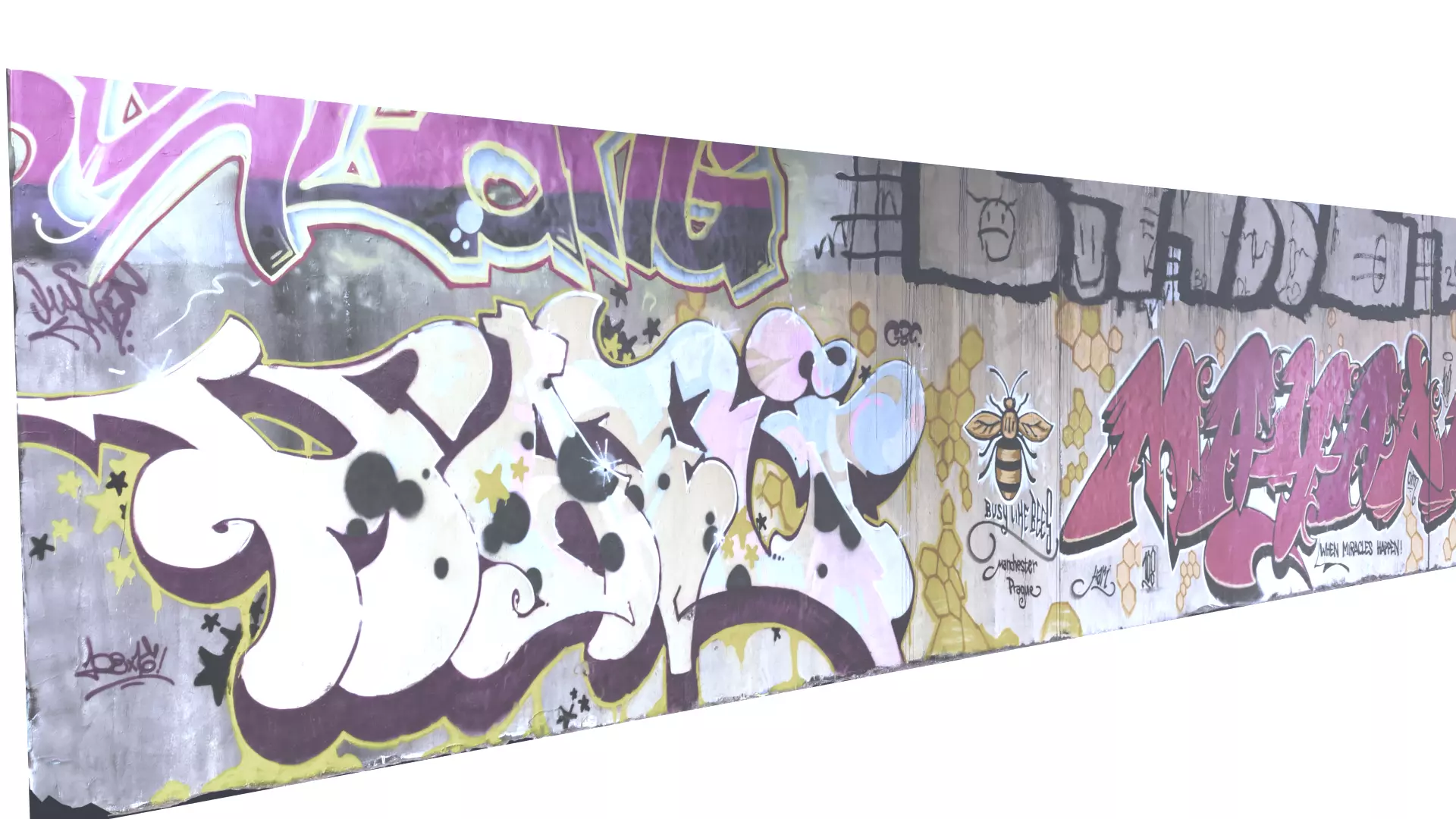 Graffiti wall II 3D model_0