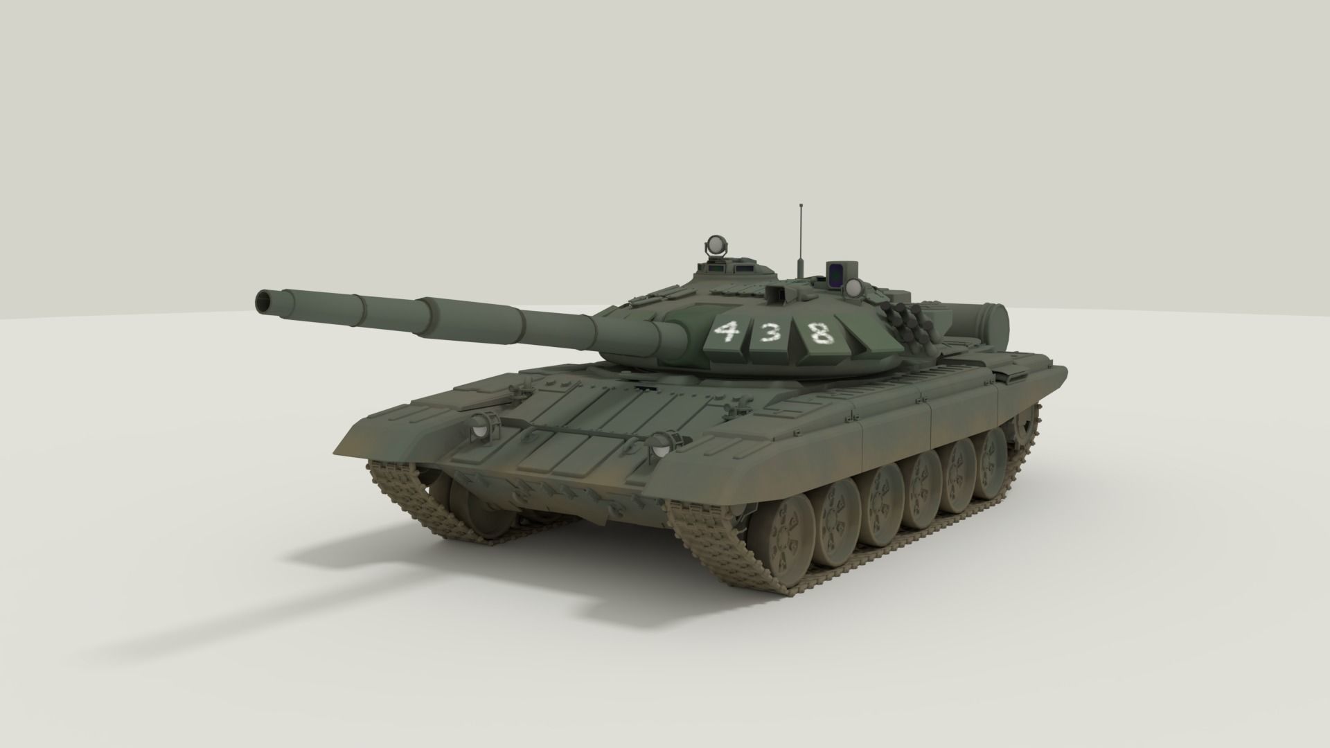 T-72 Russian Turtle Tank 3D model_3