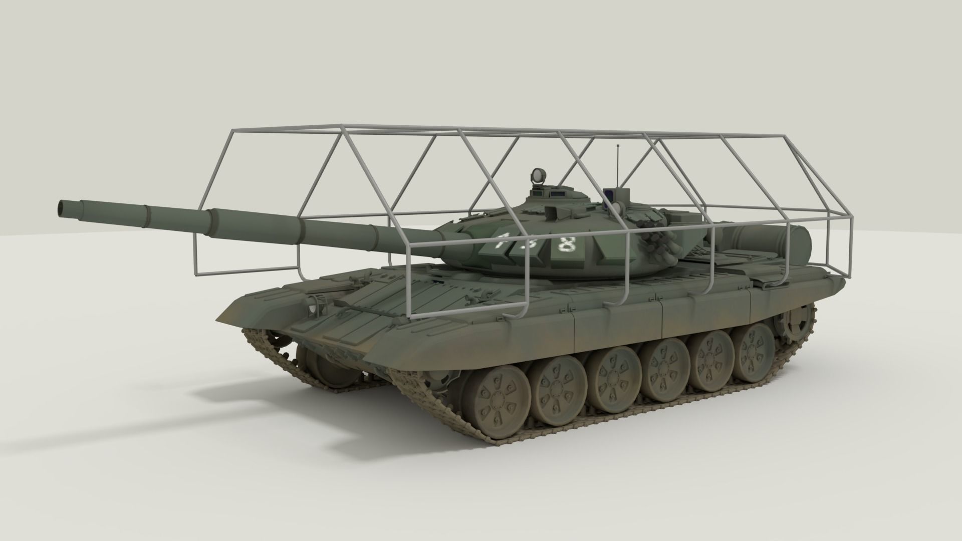 T-72 Russian Turtle Tank 3D model_7