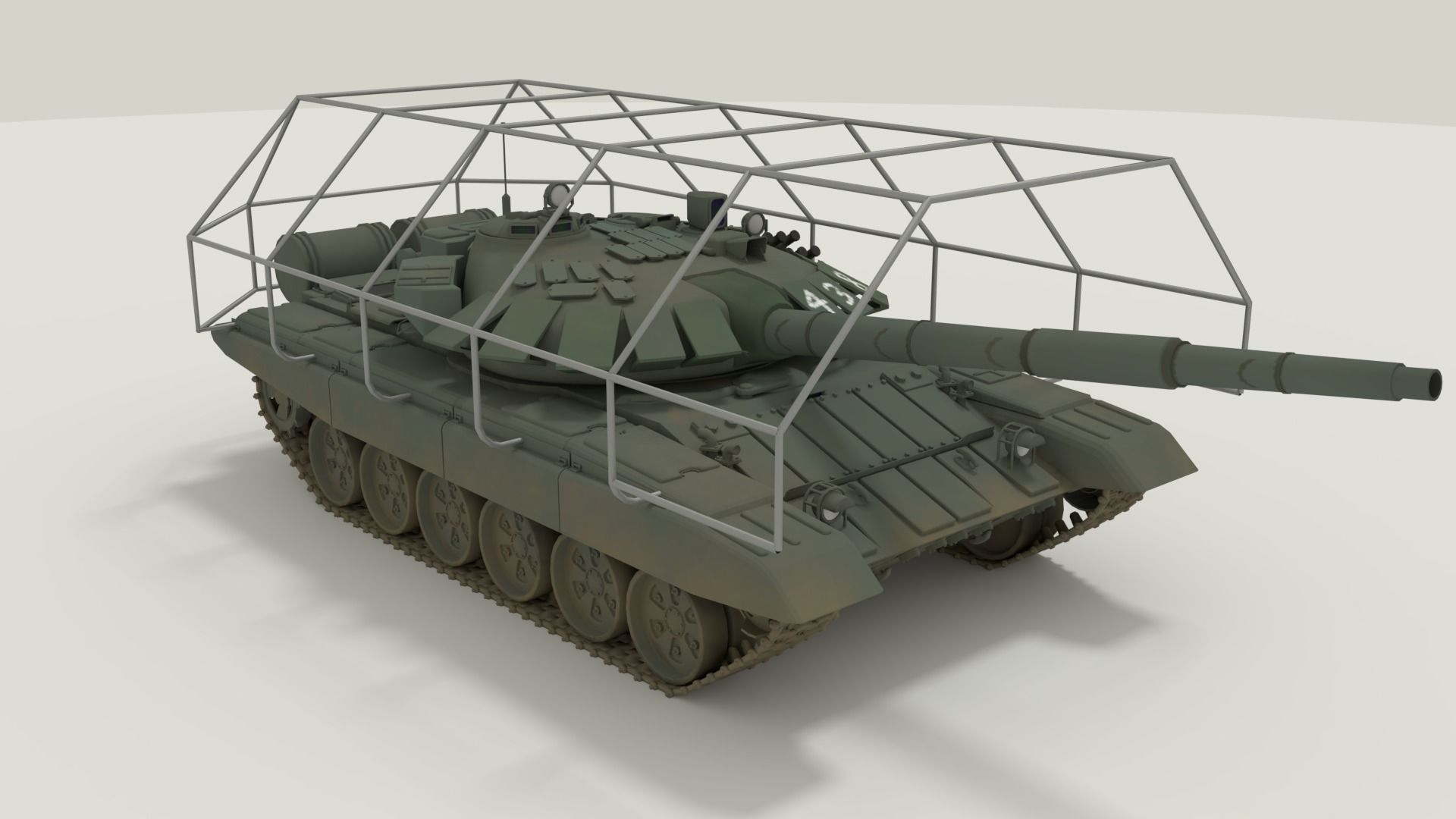 T-72 Russian Turtle Tank 3D model_12