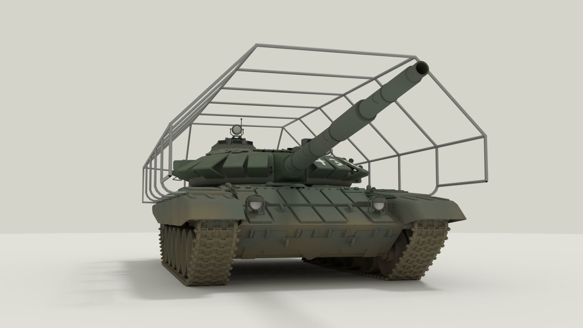 T-72 Russian Turtle Tank 3D model_5