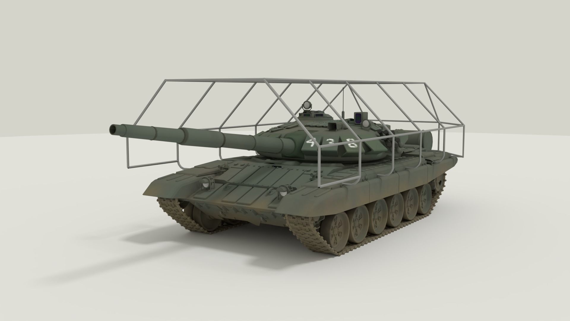 T-72 Russian Turtle Tank 3D model_2