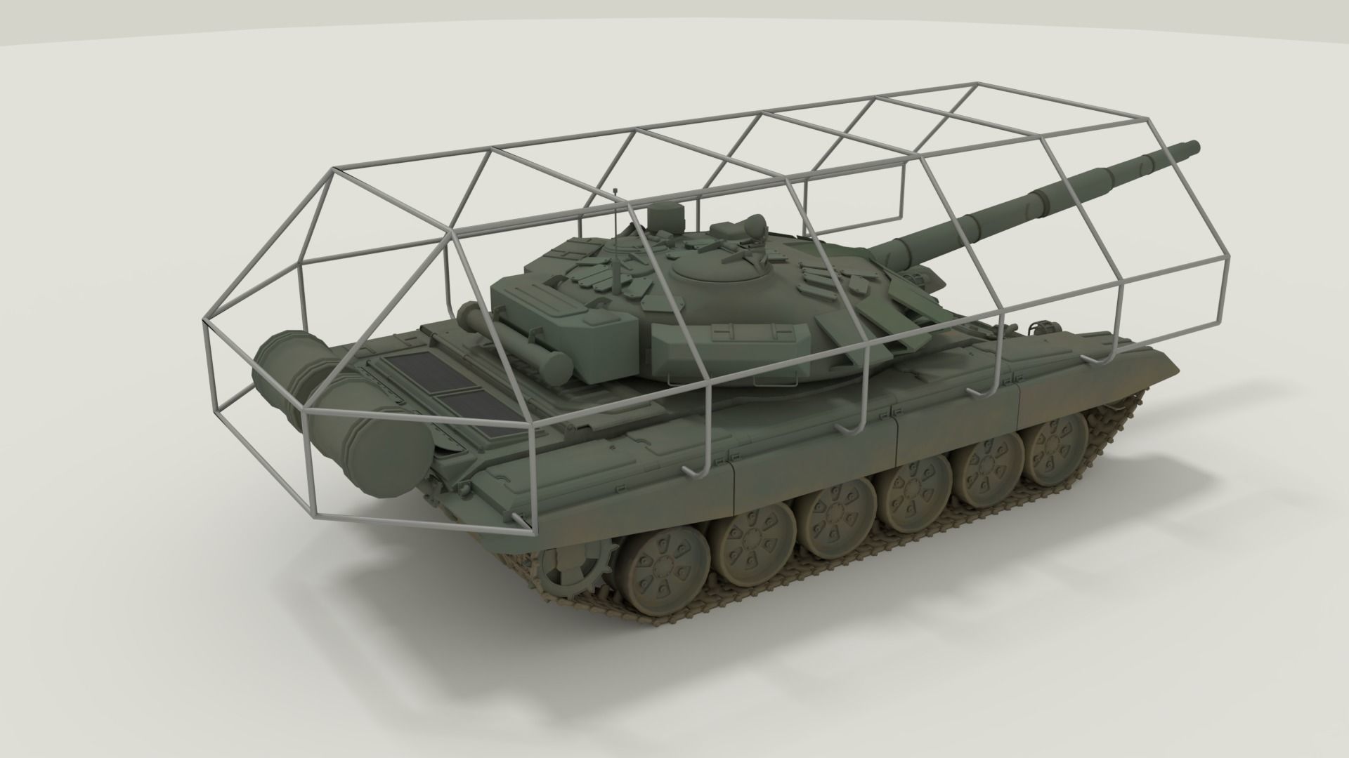 T-72 Russian Turtle Tank 3D model_11