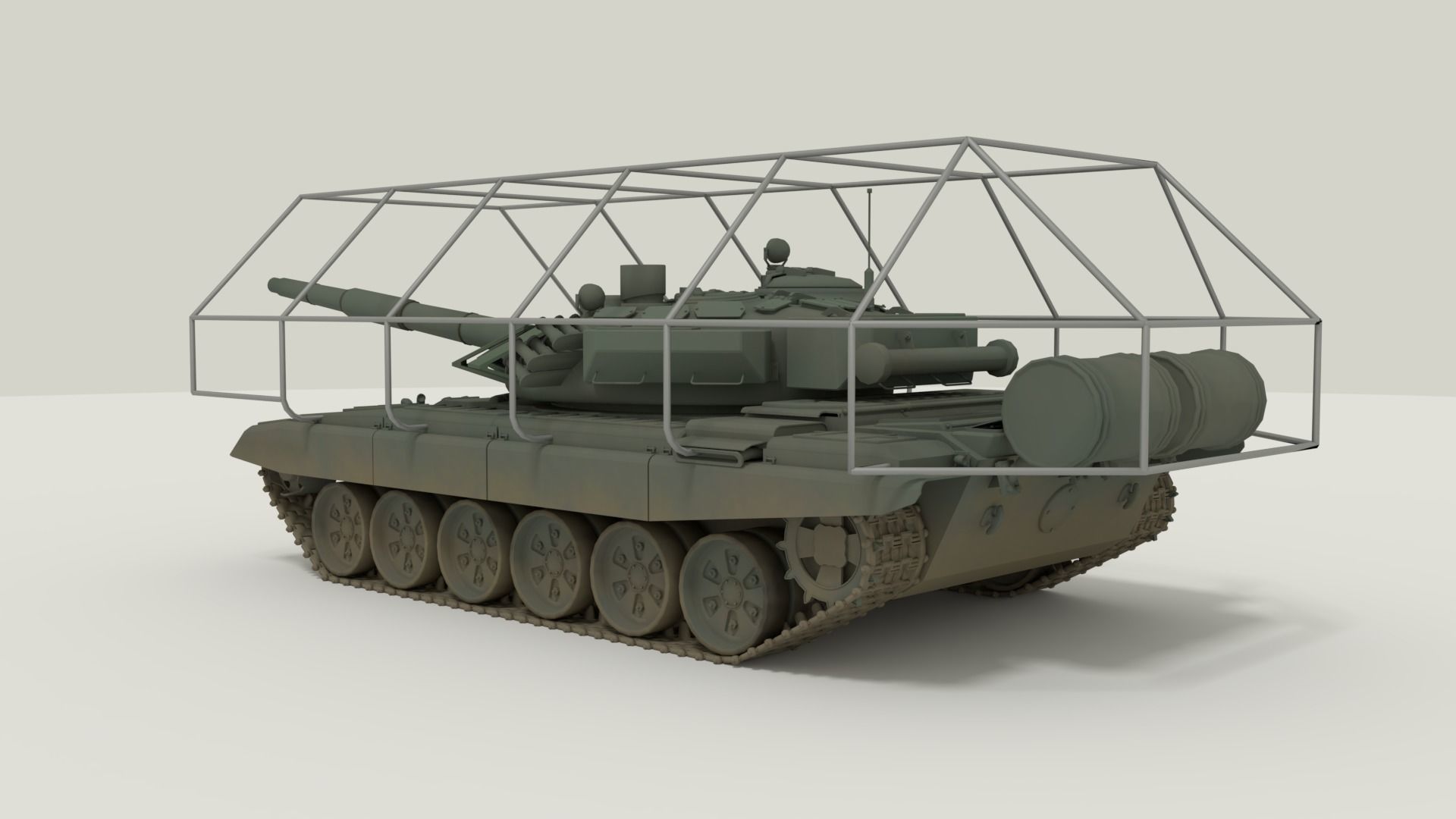 T-72 Russian Turtle Tank 3D model_10