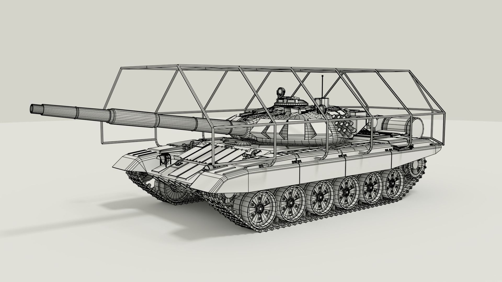 T-72 Russian Turtle Tank 3D model_21