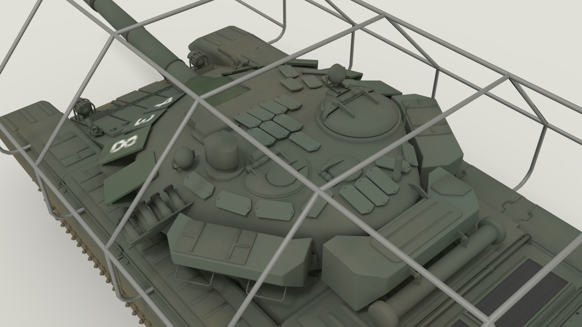 T-72 Russian Turtle Tank 3D model_14
