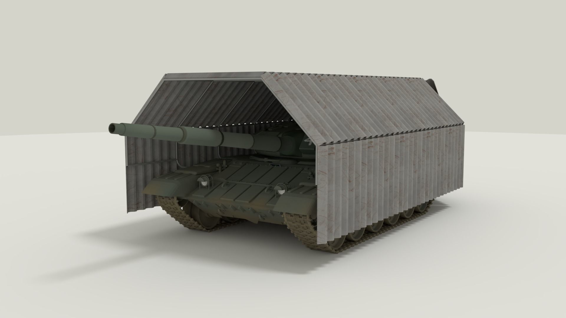T-72 Russian Turtle Tank 3D model_1