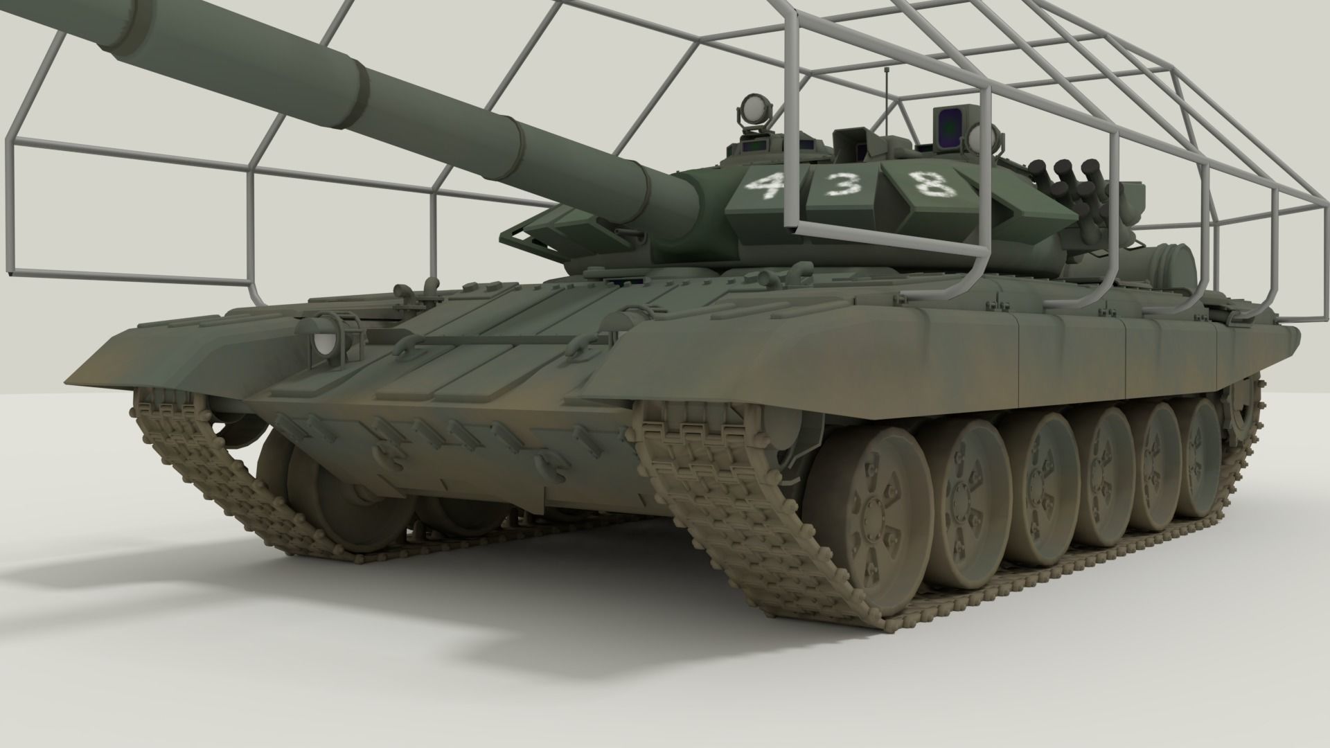 T-72 Russian Turtle Tank 3D model_13