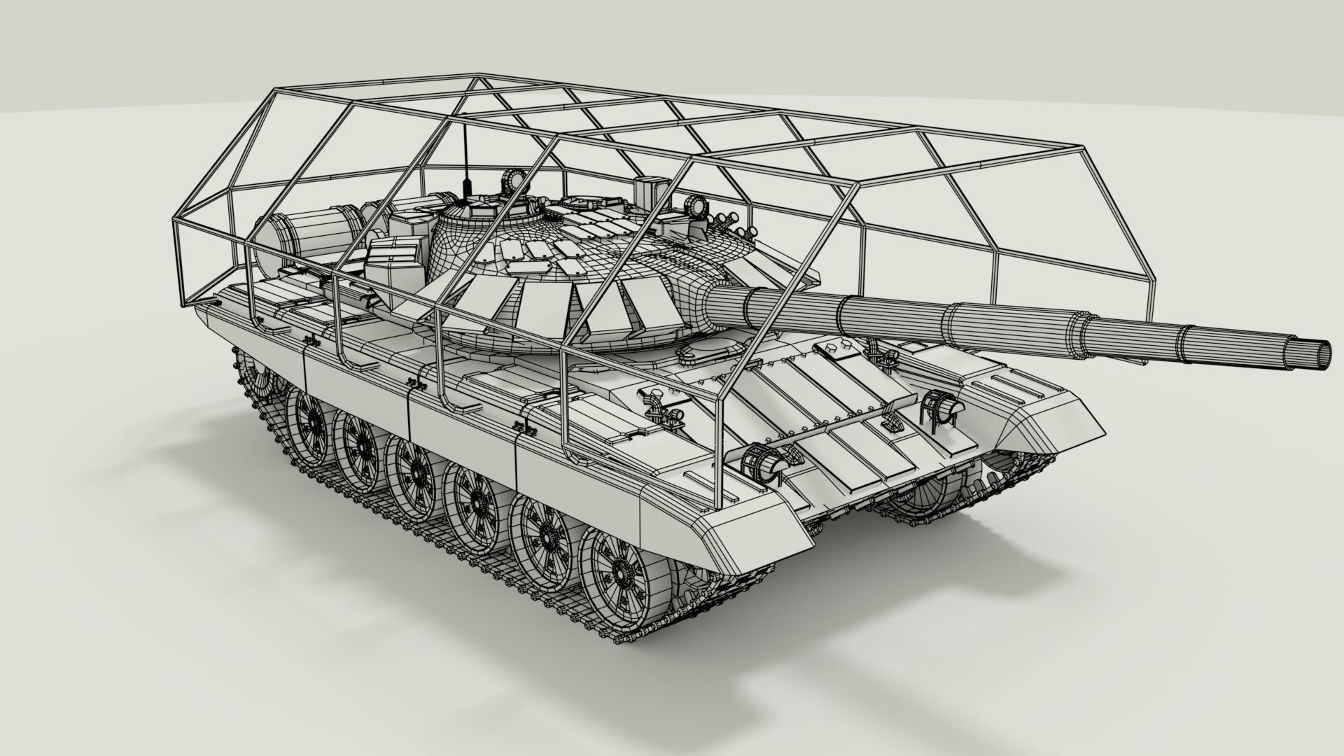 T-72 Russian Turtle Tank 3D model_24