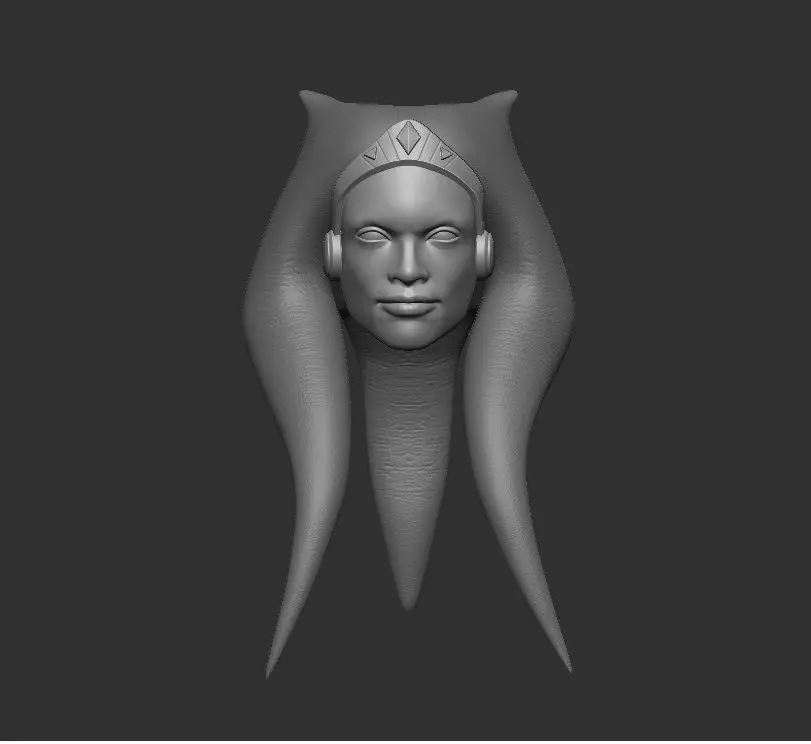Ahsoka Tano Headsculpt for Action Figures 3D print model_0