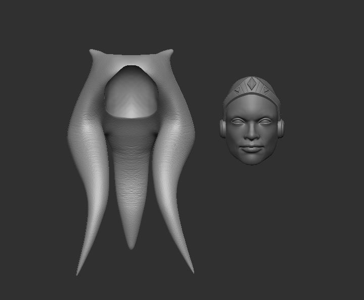 Ahsoka Tano Headsculpt for Action Figures 3D print model_1