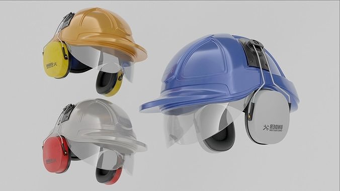 Engineer Helmet Low-poly 3D model