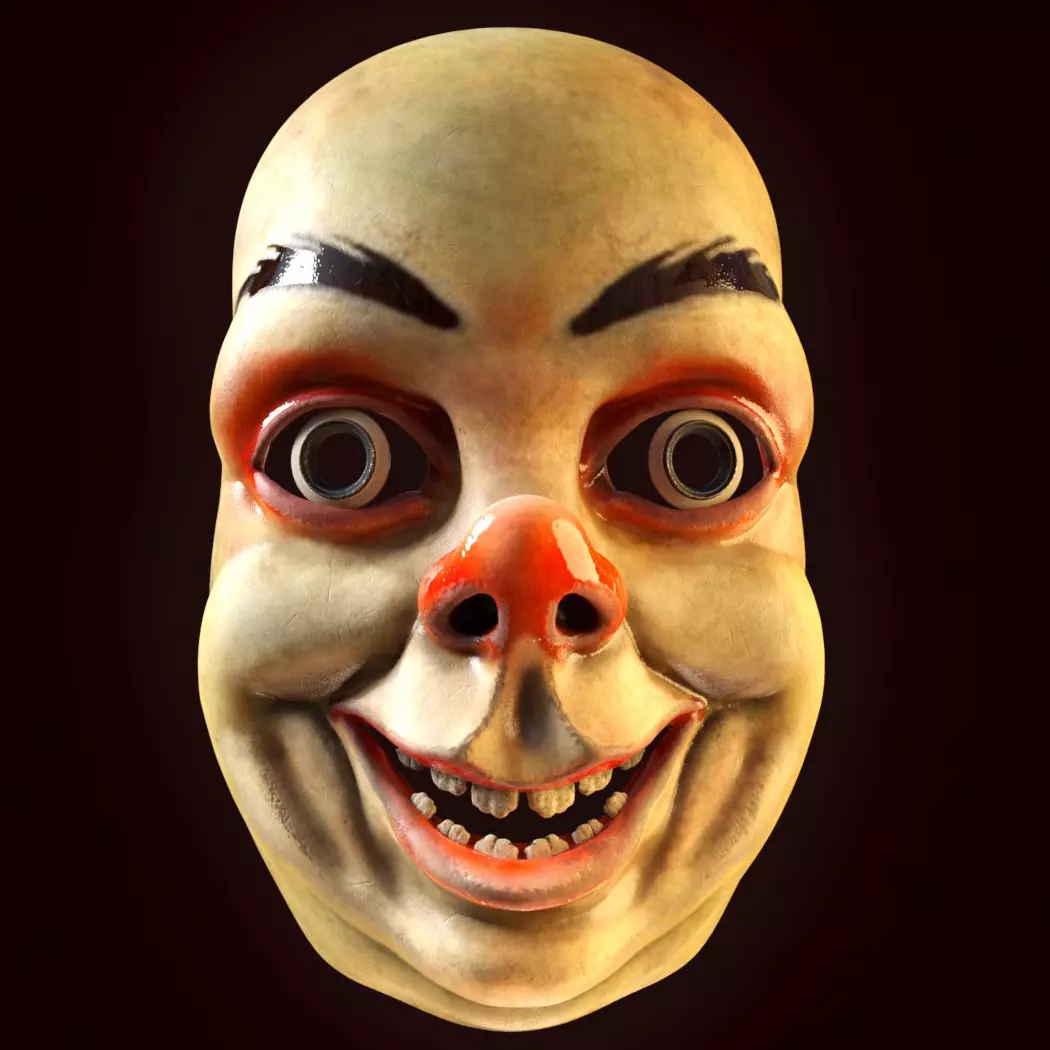 clown retro mask 3D print model_0