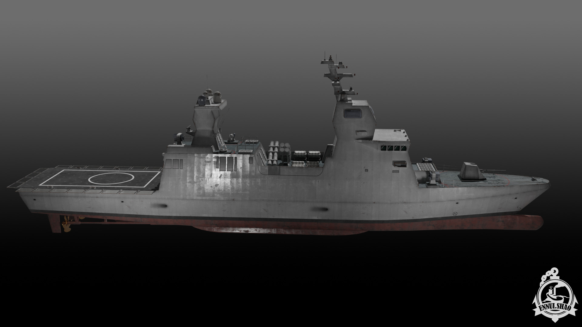 Israeli Navy Saar 6 class corvette Low-poly 3D model_3