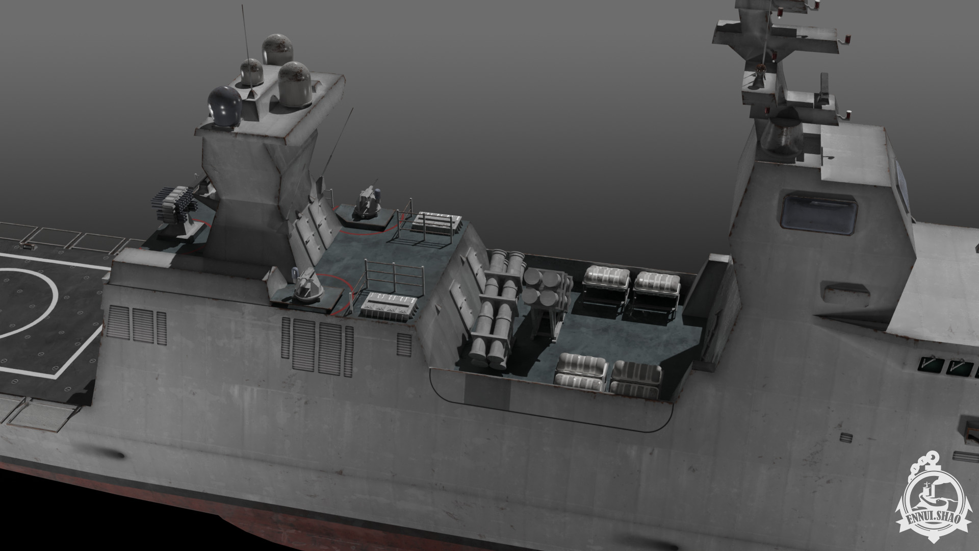 Israeli Navy Saar 6 class corvette Low-poly 3D model_9