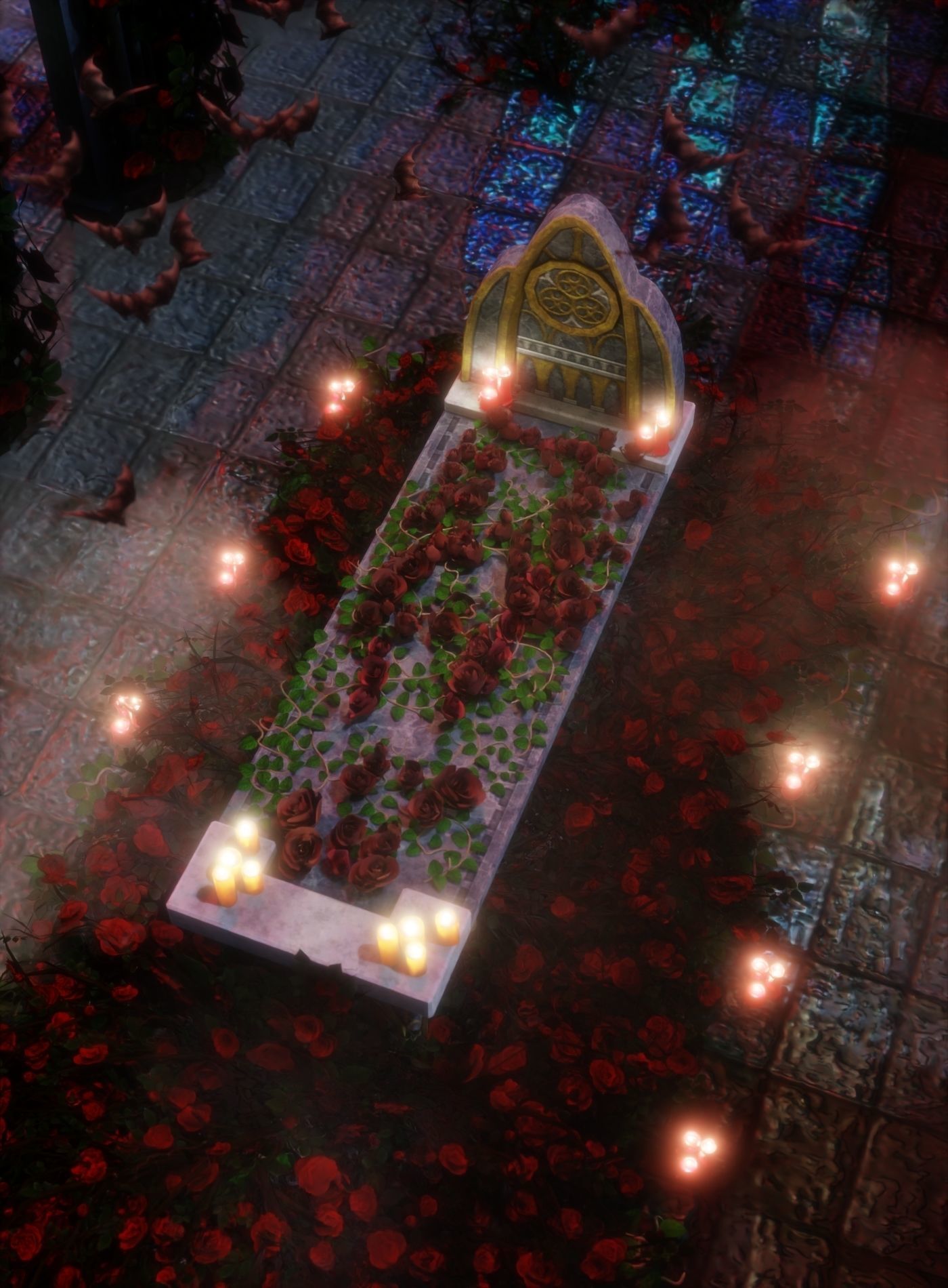 Moonlight Vampire Altar 3D model_2