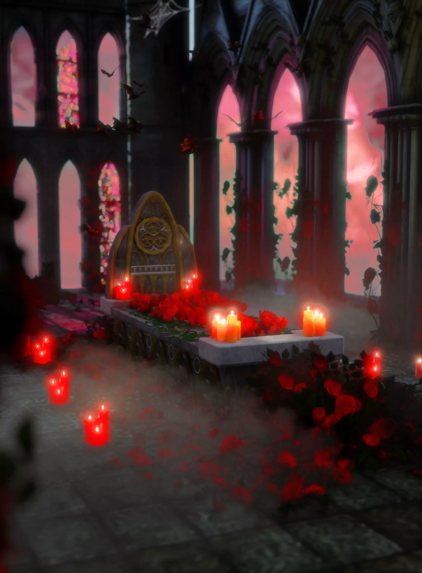Moonlight Vampire Altar 3D model_0