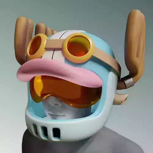 CHOPPER EGGHEAD HELMET- ONE PIECE COSPLAY 3D print model CHOPPER EGGHEAD HELMET- ONE PIECE COSPLAY 3D print model