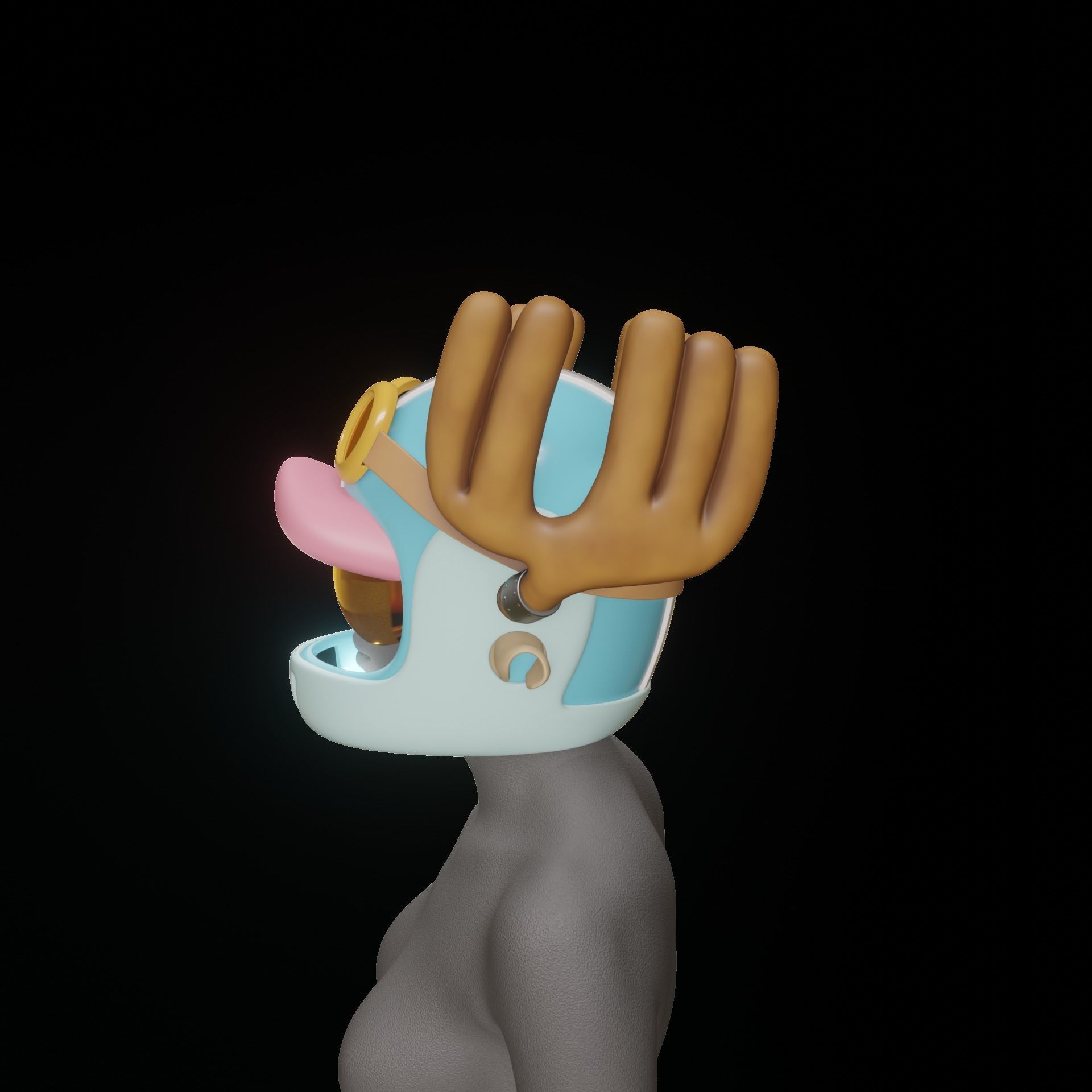 CHOPPER EGGHEAD HELMET- ONE PIECE COSPLAY 3D print model_3