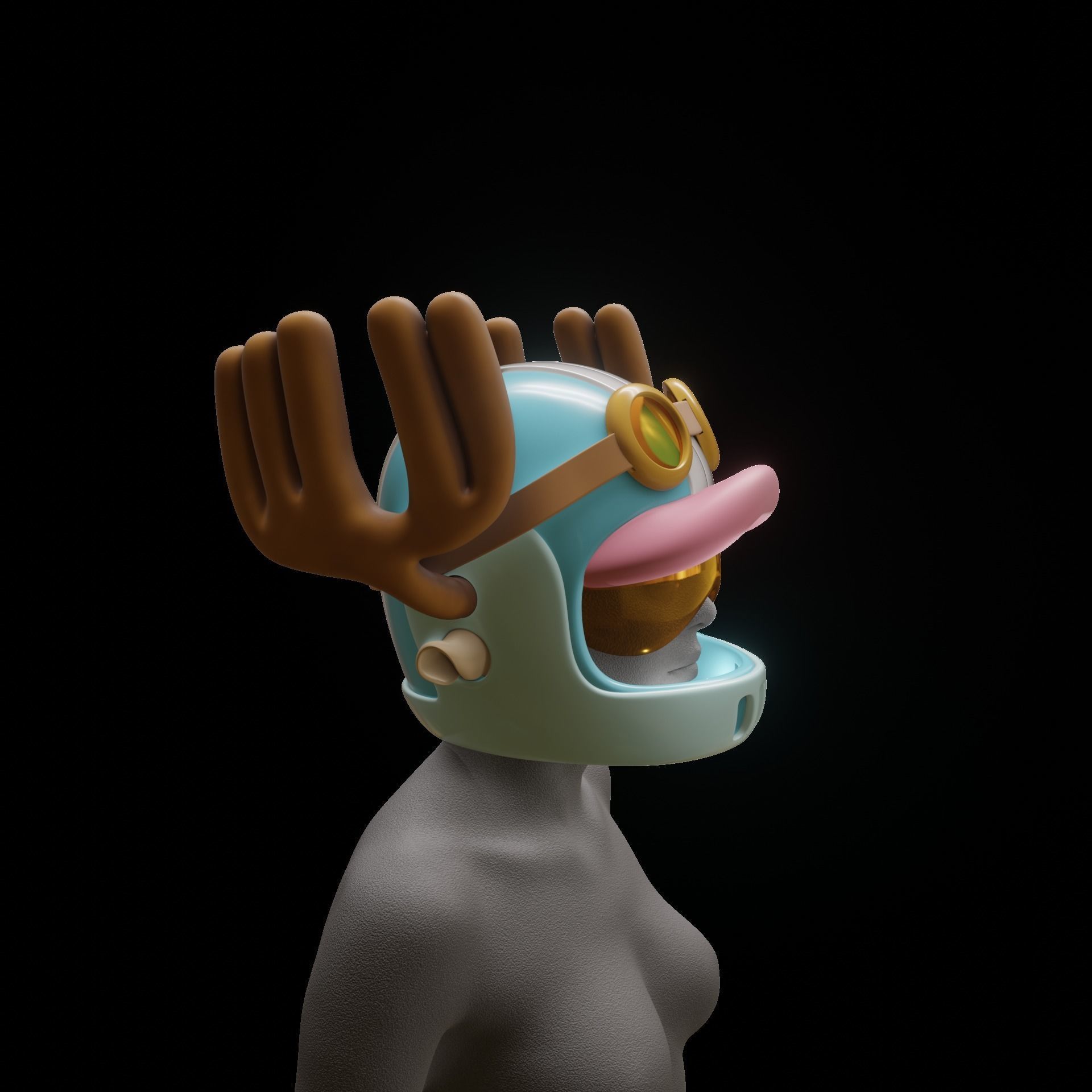 CHOPPER EGGHEAD HELMET- ONE PIECE COSPLAY 3D print model_5