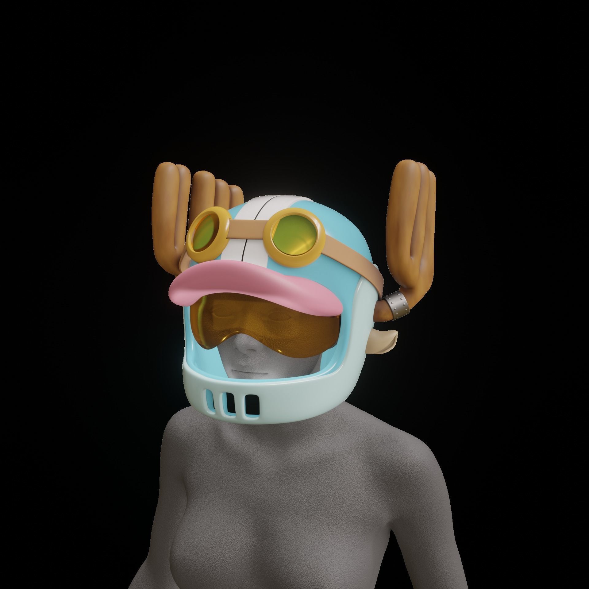 CHOPPER EGGHEAD HELMET- ONE PIECE COSPLAY 3D print model_6