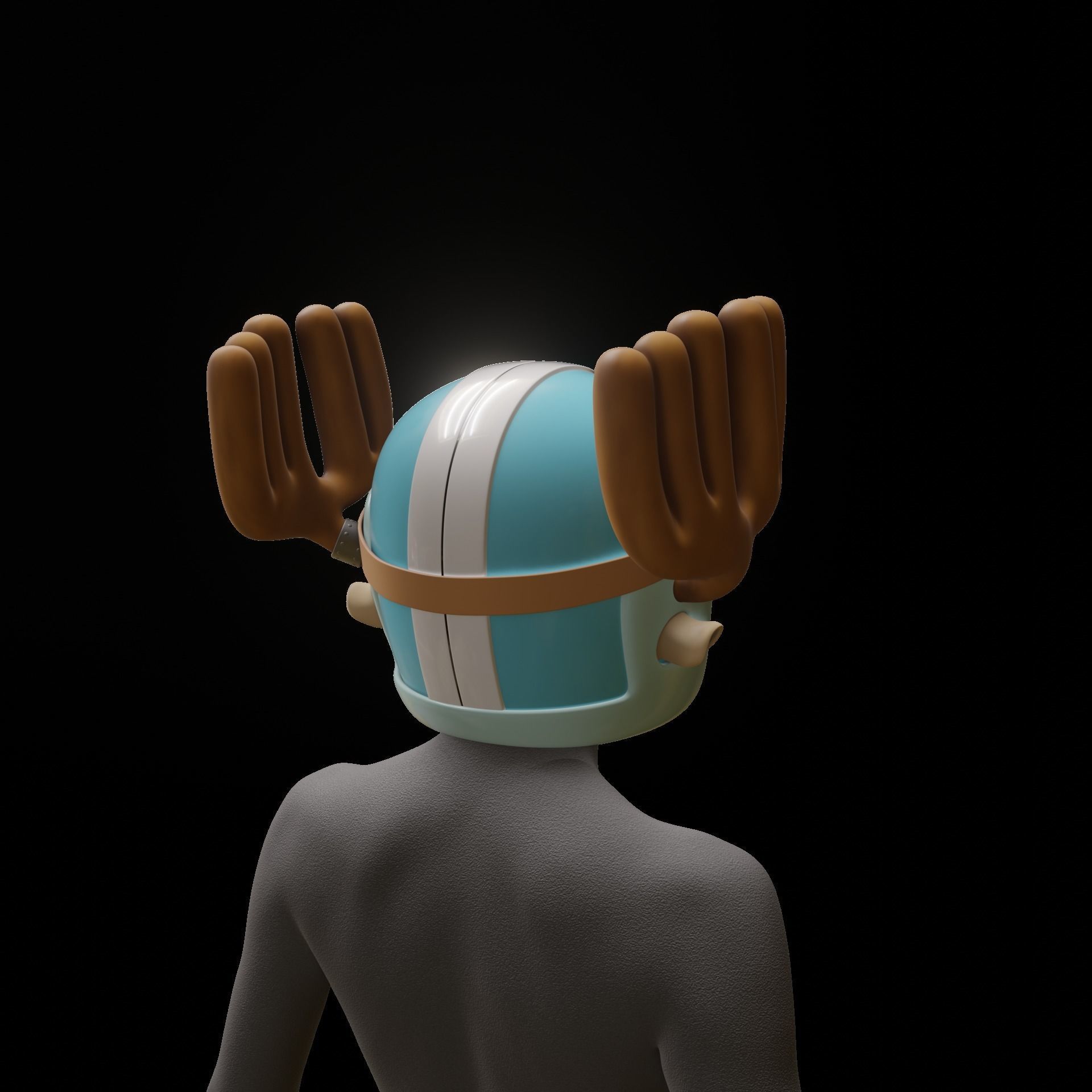 CHOPPER EGGHEAD HELMET- ONE PIECE COSPLAY 3D print model_4
