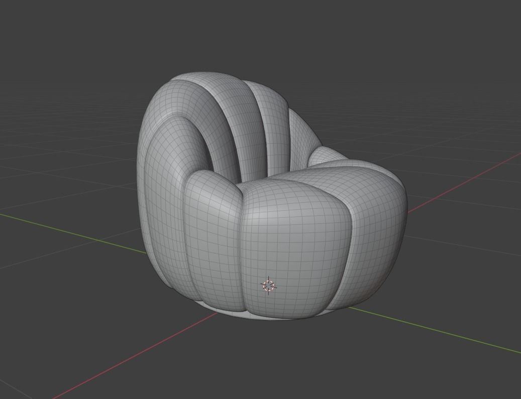 Garret Armchair 3D model_4