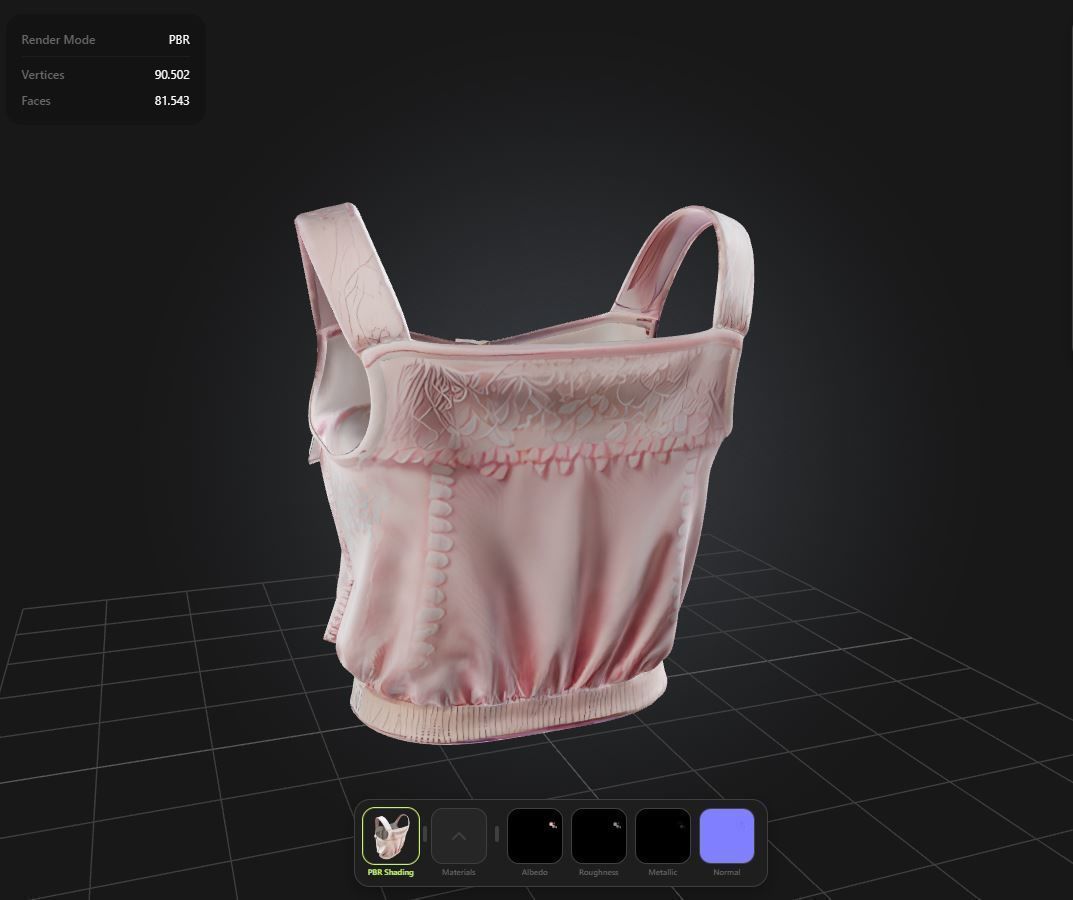 Kawaii Top PBR 4k Low-poly 3D model_1