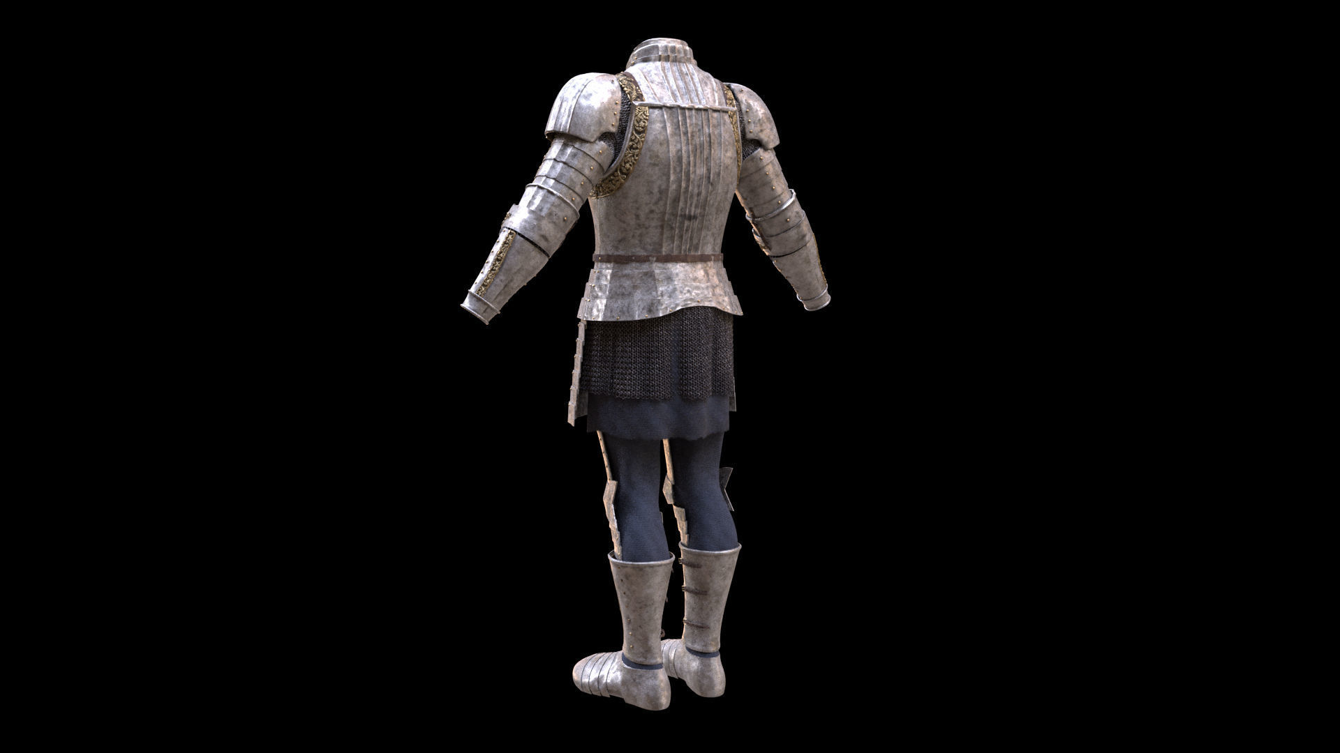 cavalry knight medieval soldier pbr texture and model Low-poly 3D model_9