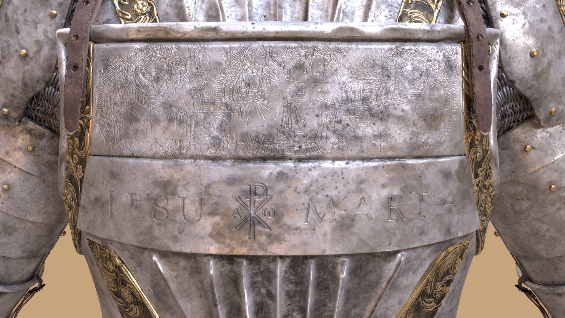 cavalry knight medieval soldier pbr texture and model Low-poly 3D model_7