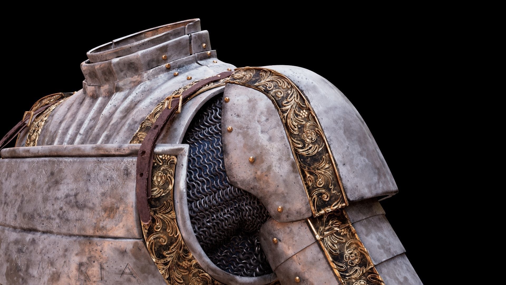 cavalry knight medieval soldier pbr texture and model Low-poly 3D model_17