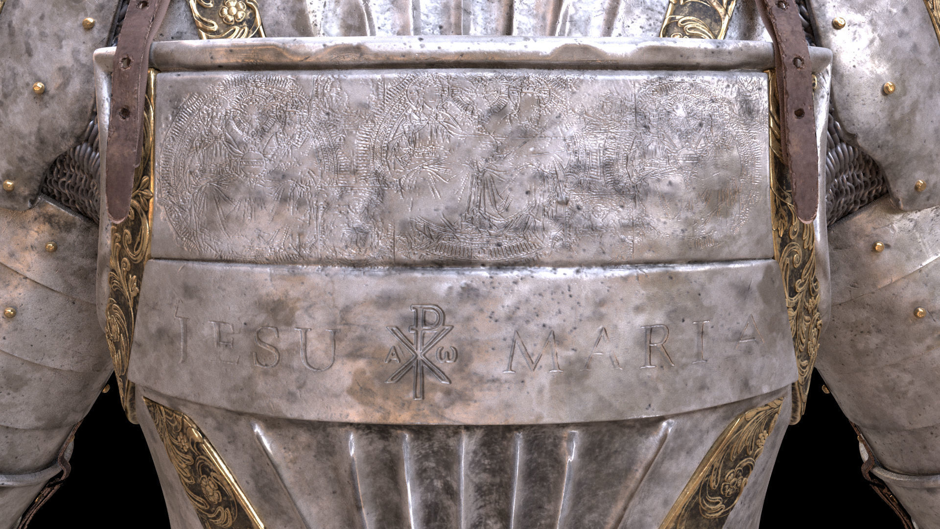 cavalry knight medieval soldier pbr texture and model Low-poly 3D model_8