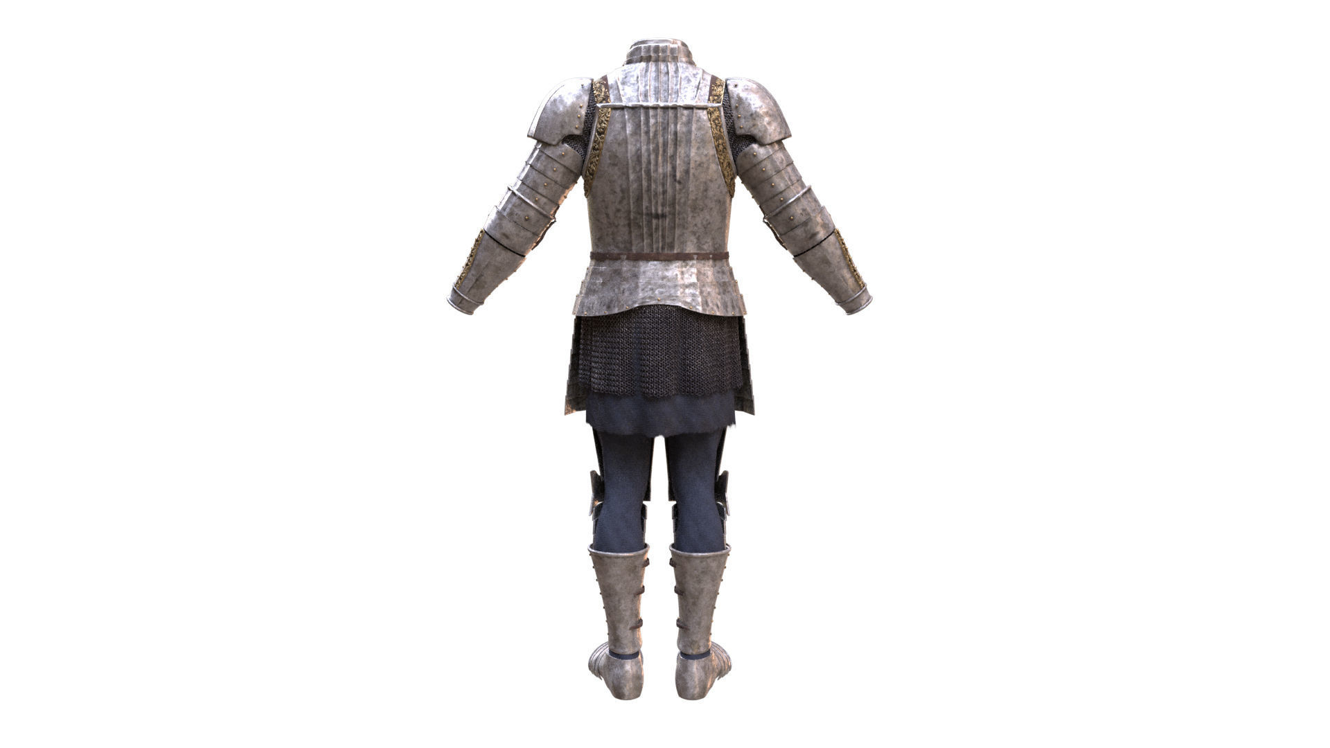 cavalry knight medieval soldier pbr texture and model Low-poly 3D model_20