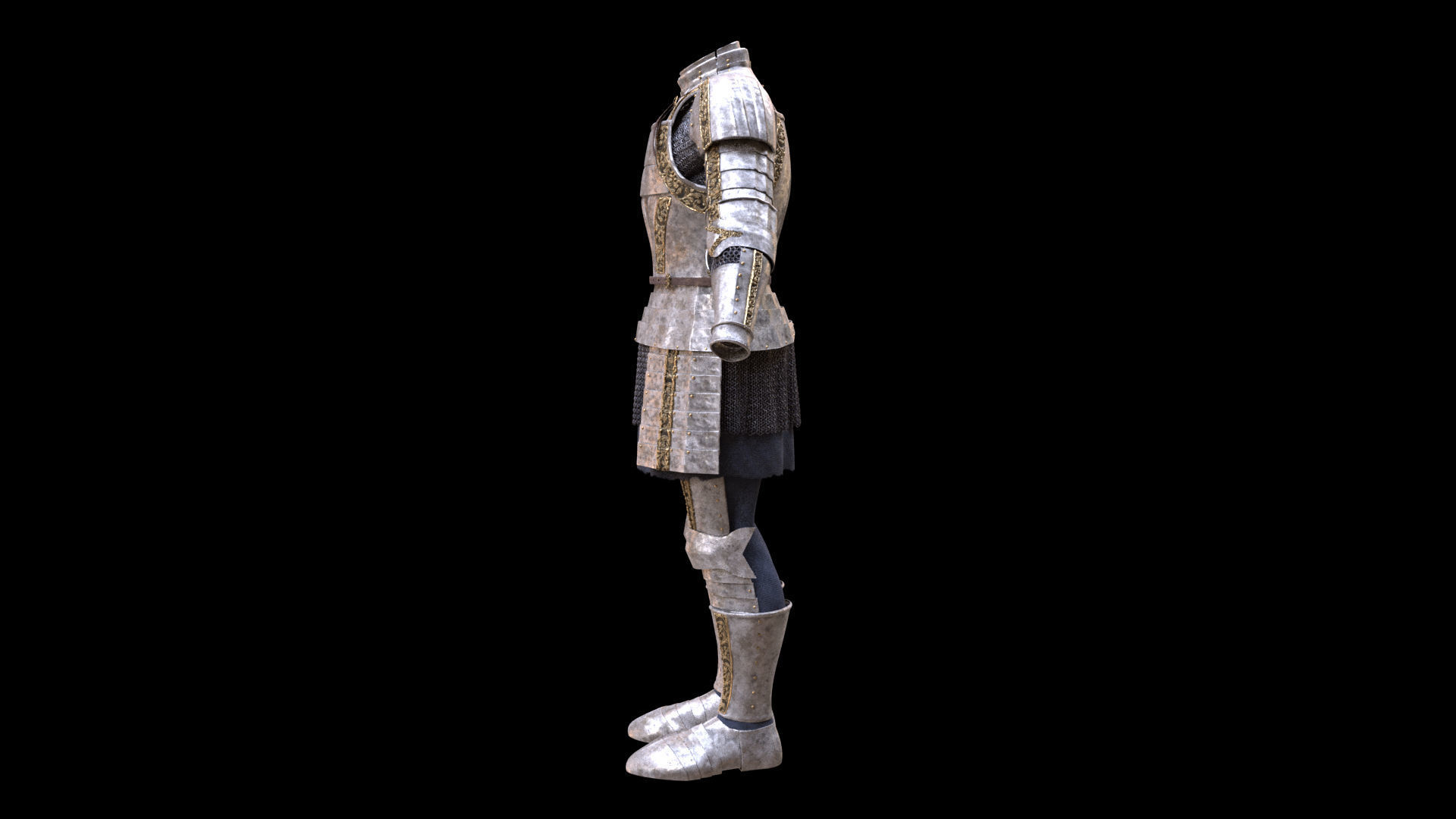 cavalry knight medieval soldier pbr texture and model Low-poly 3D model_16
