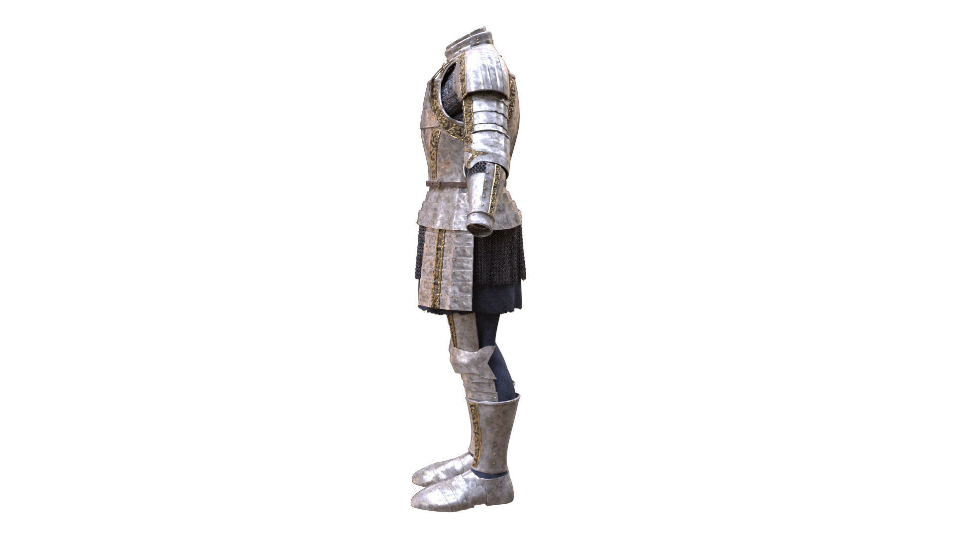 cavalry knight medieval soldier pbr texture and model Low-poly 3D model_23