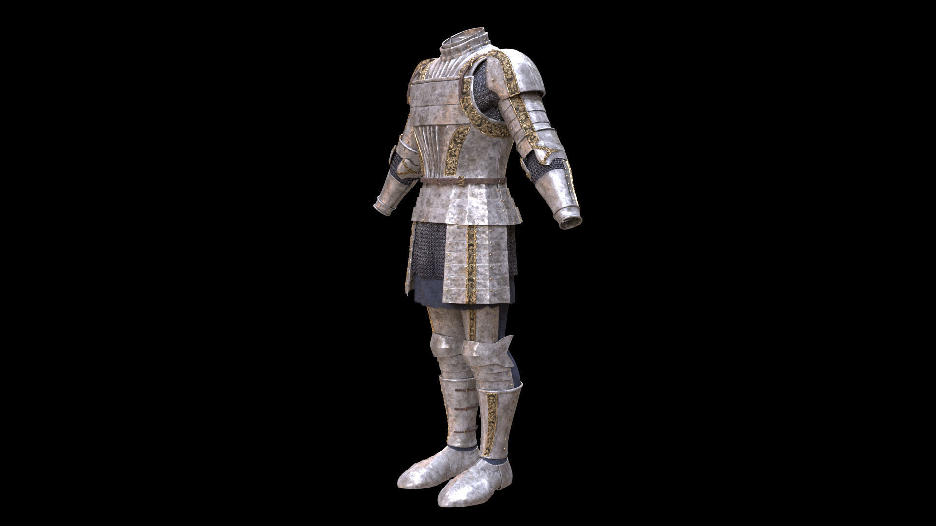 cavalry knight medieval soldier pbr texture and model Low-poly 3D model_15