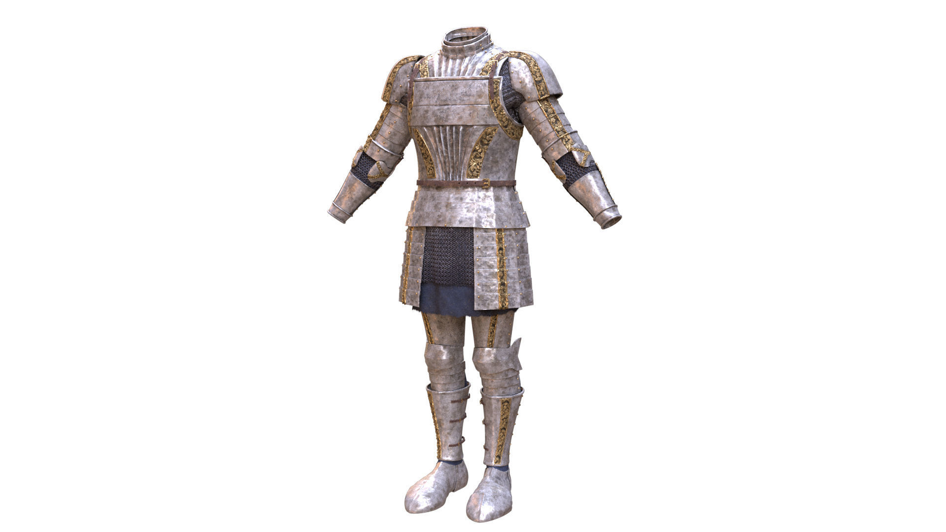 cavalry knight medieval soldier pbr texture and model Low-poly 3D model_18