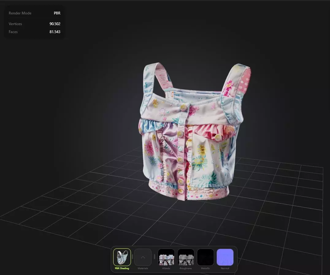 Kawaii Top PBR 4k Low-poly 3D model