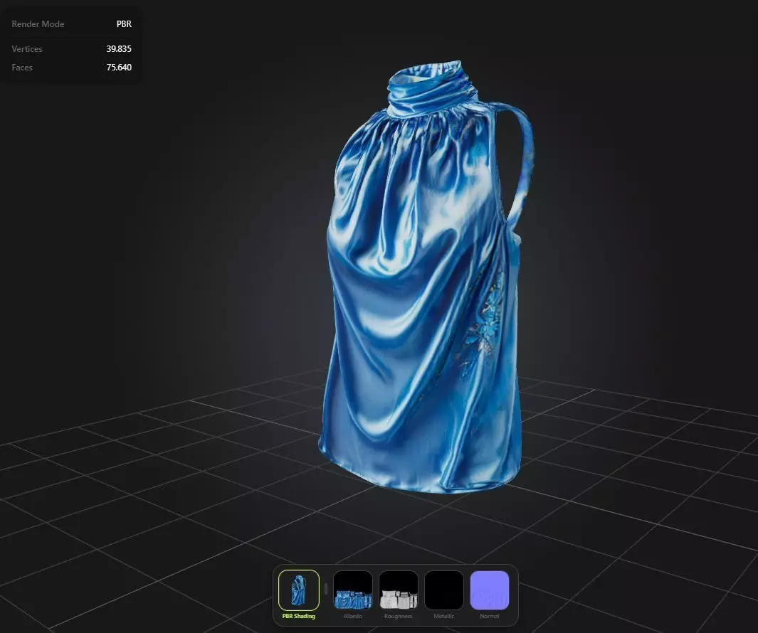 Fashion Top PBR 4k  Low-poly 3D model_0