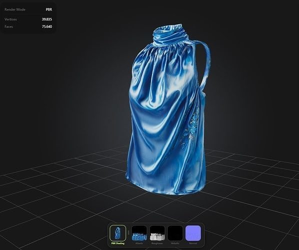 Fashion Top PBR 4k  Low-poly 3D model