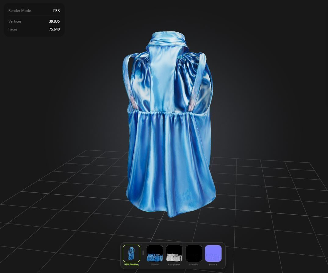Fashion Top PBR 4k  Low-poly 3D model_1