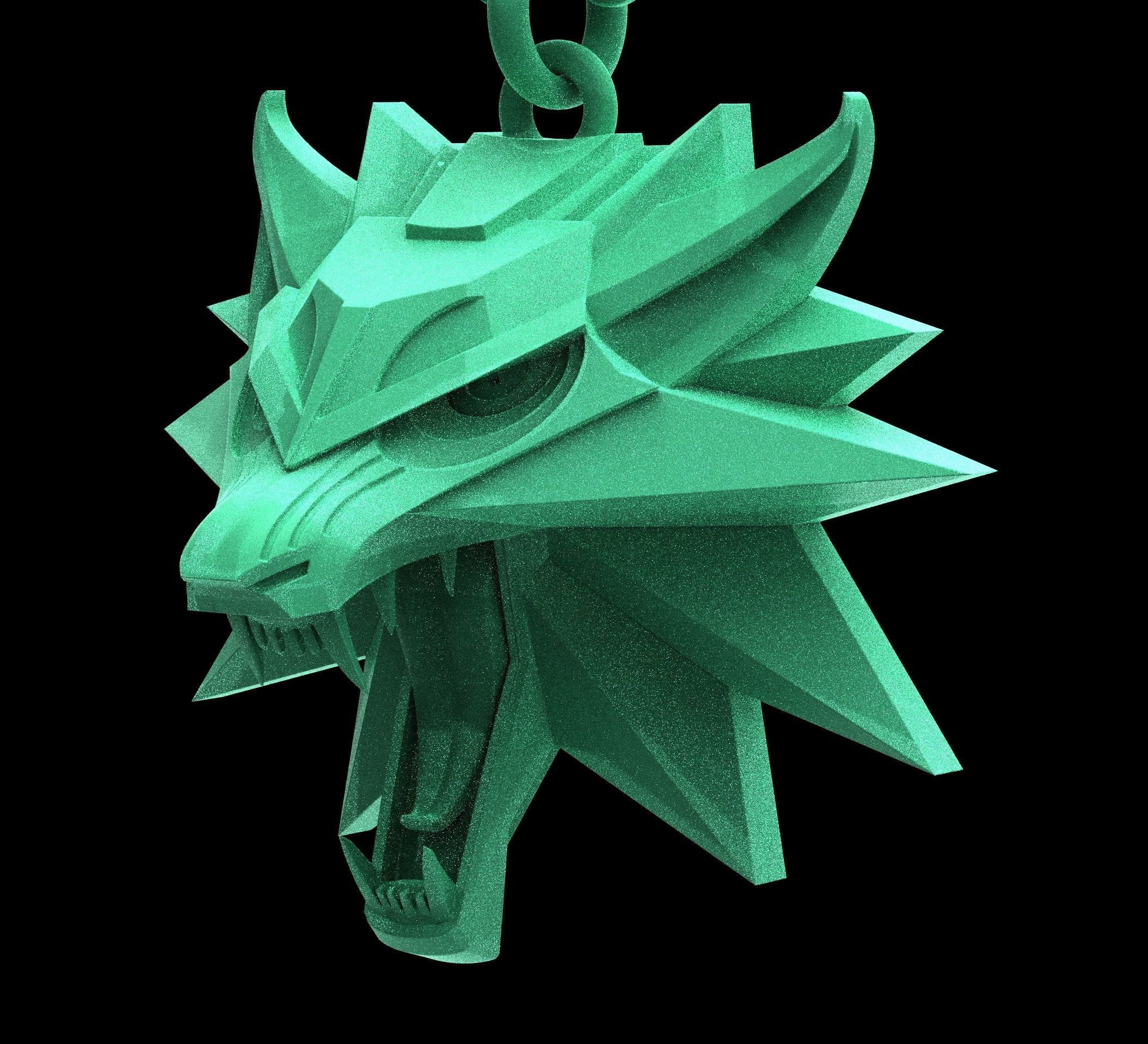 The Witcher Medallion 3D print model_5