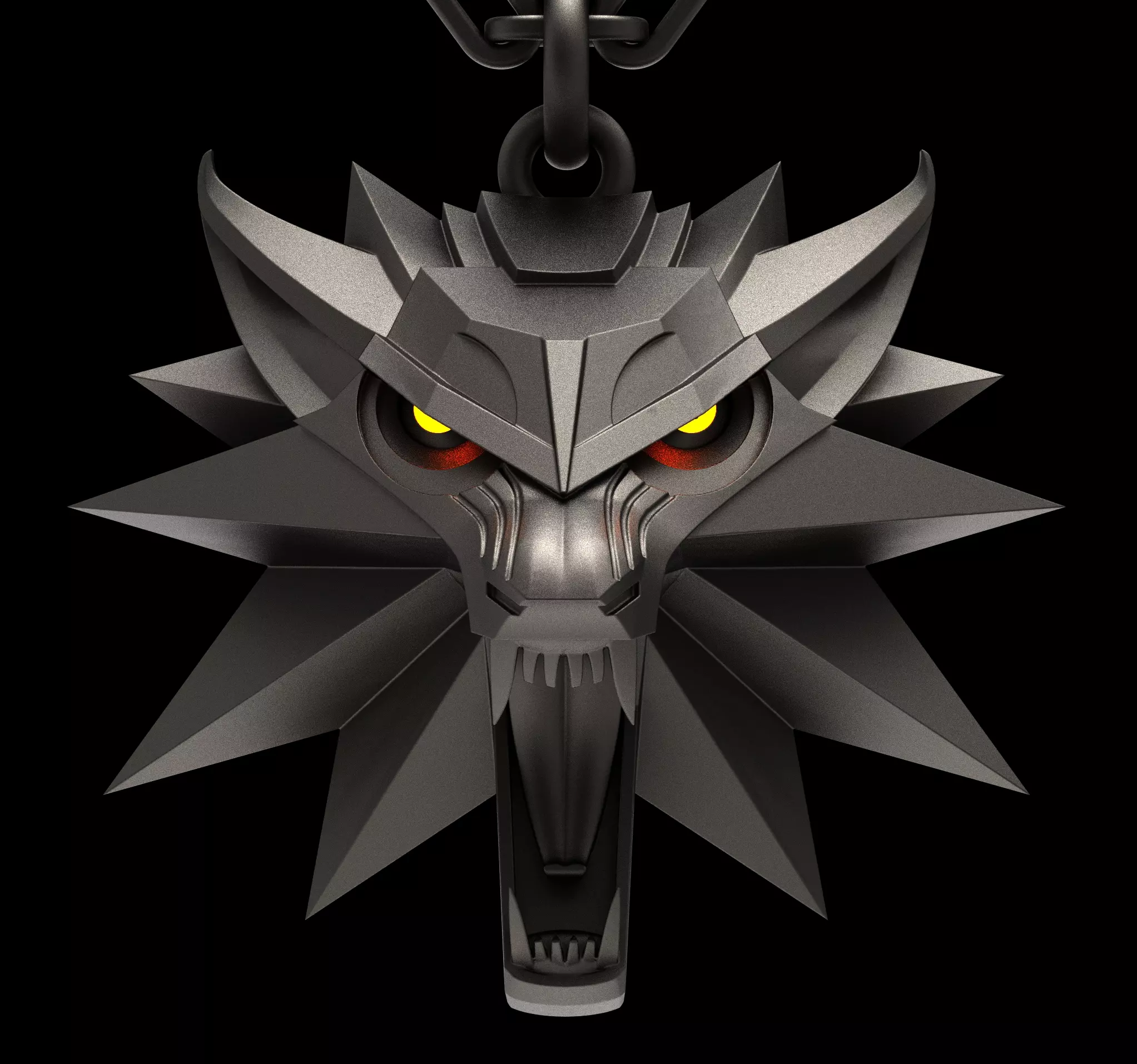 The Witcher Medallion 3D print model_0
