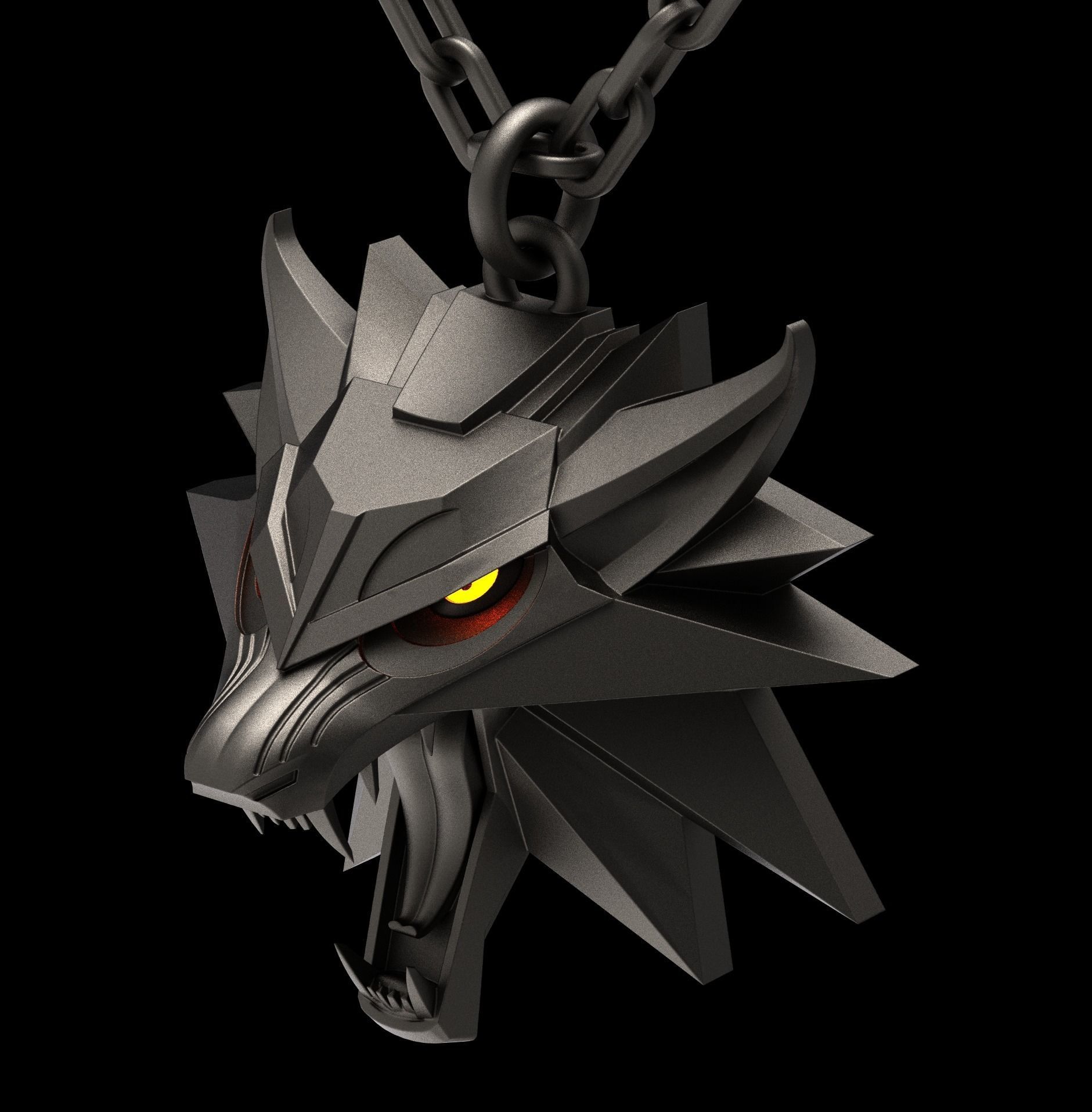 The Witcher Medallion 3D print model_1