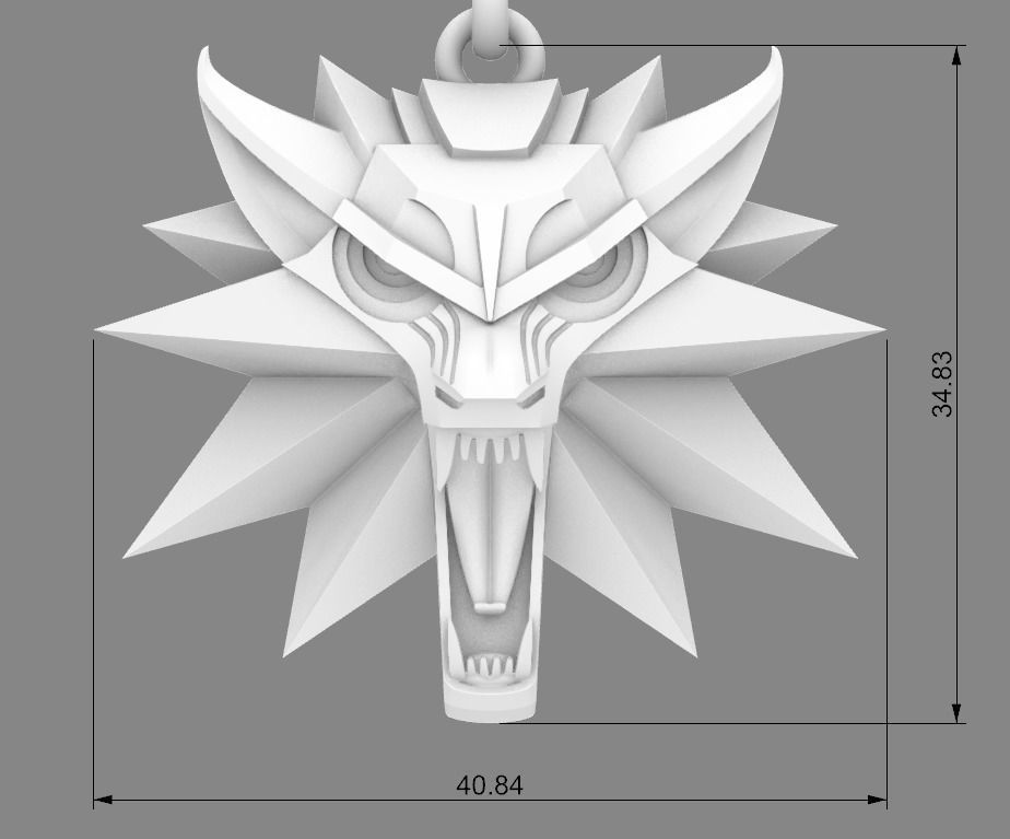 The Witcher Medallion 3D print model_6