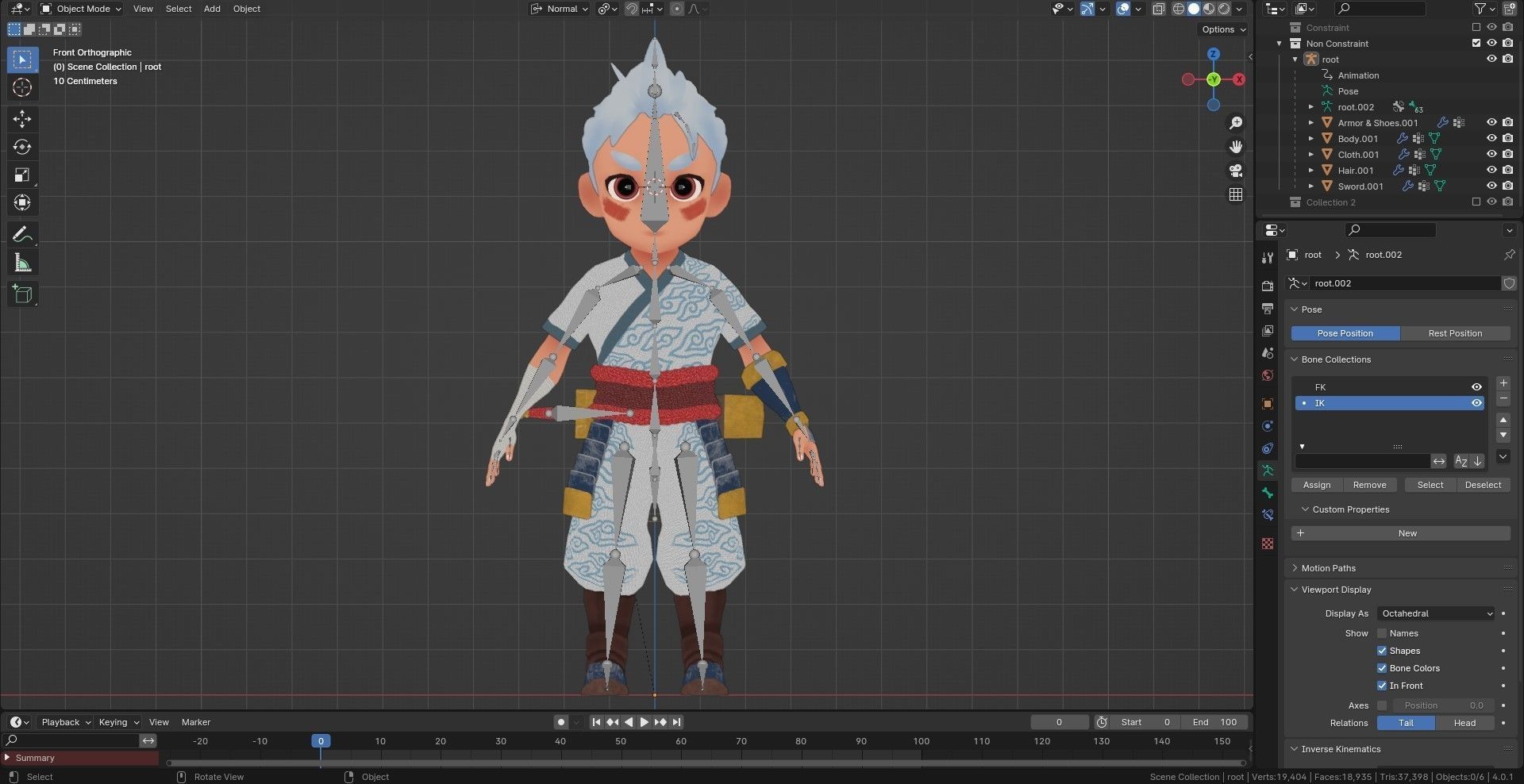 Low poly - Stylized Game Character Boy - BLR Low-poly 3D model_9