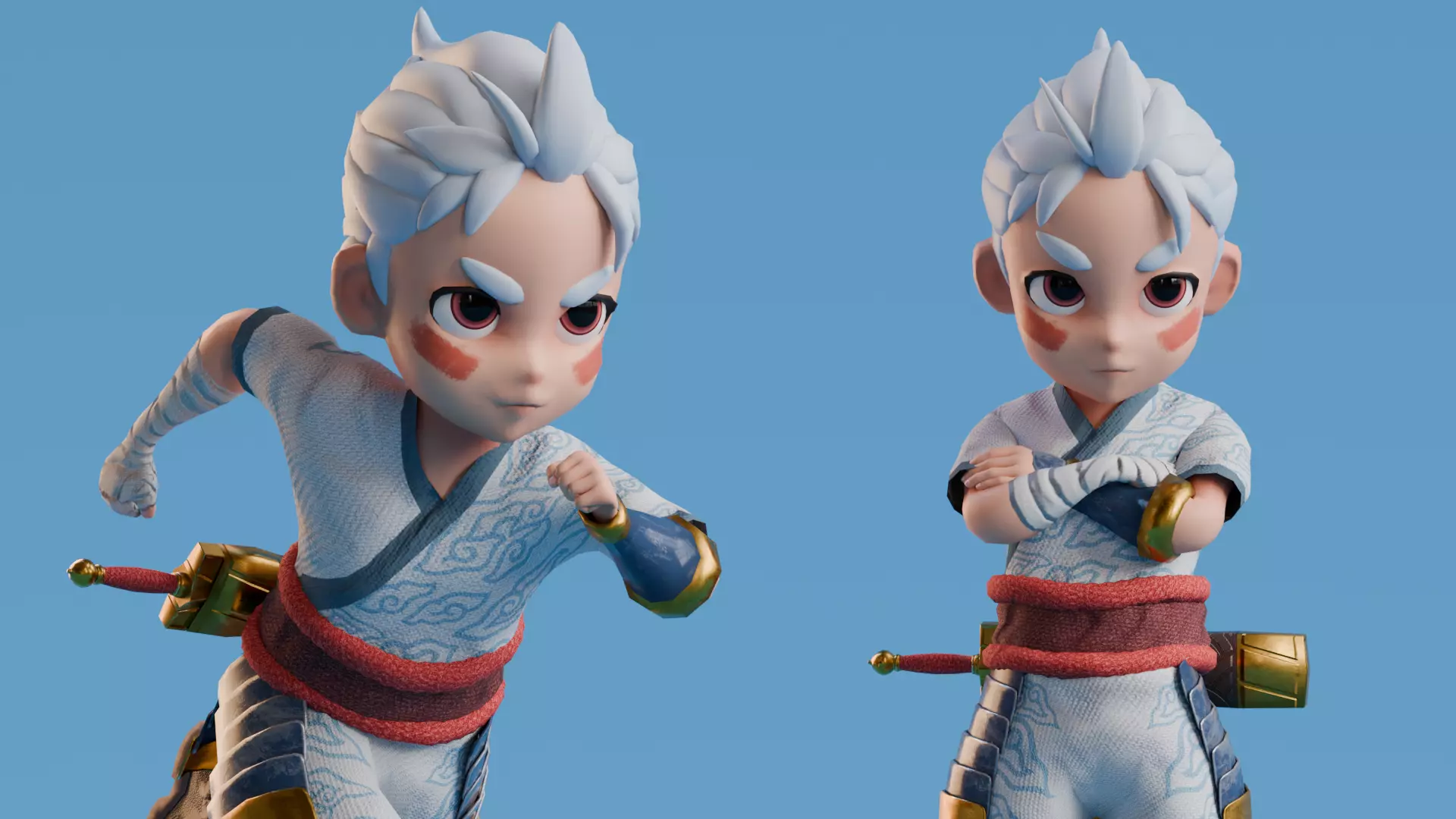 Low poly - Stylized Game Character Boy - BLR Low-poly 3D model_0