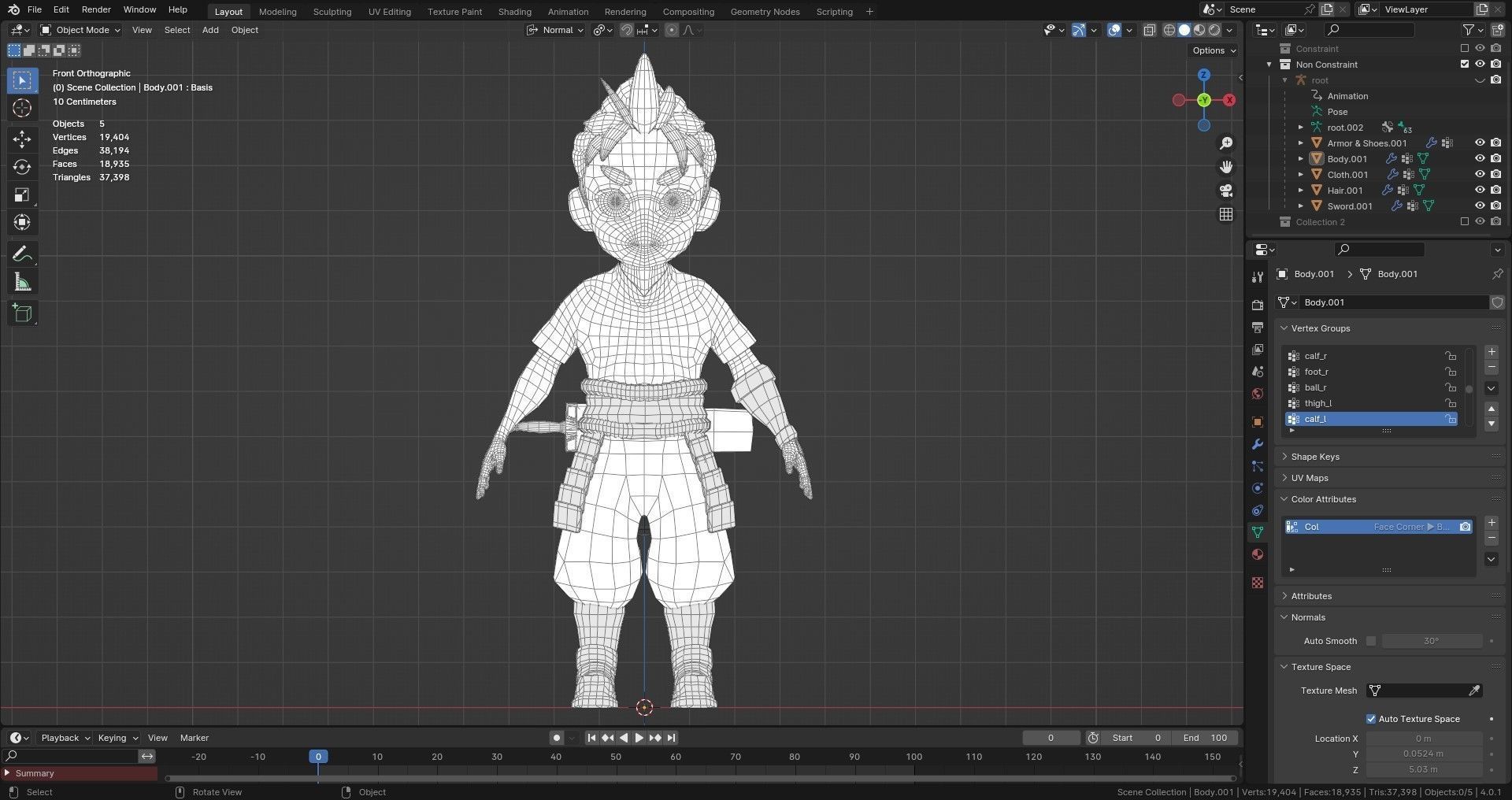 Low poly - Stylized Game Character Boy - BLR Low-poly 3D model_6