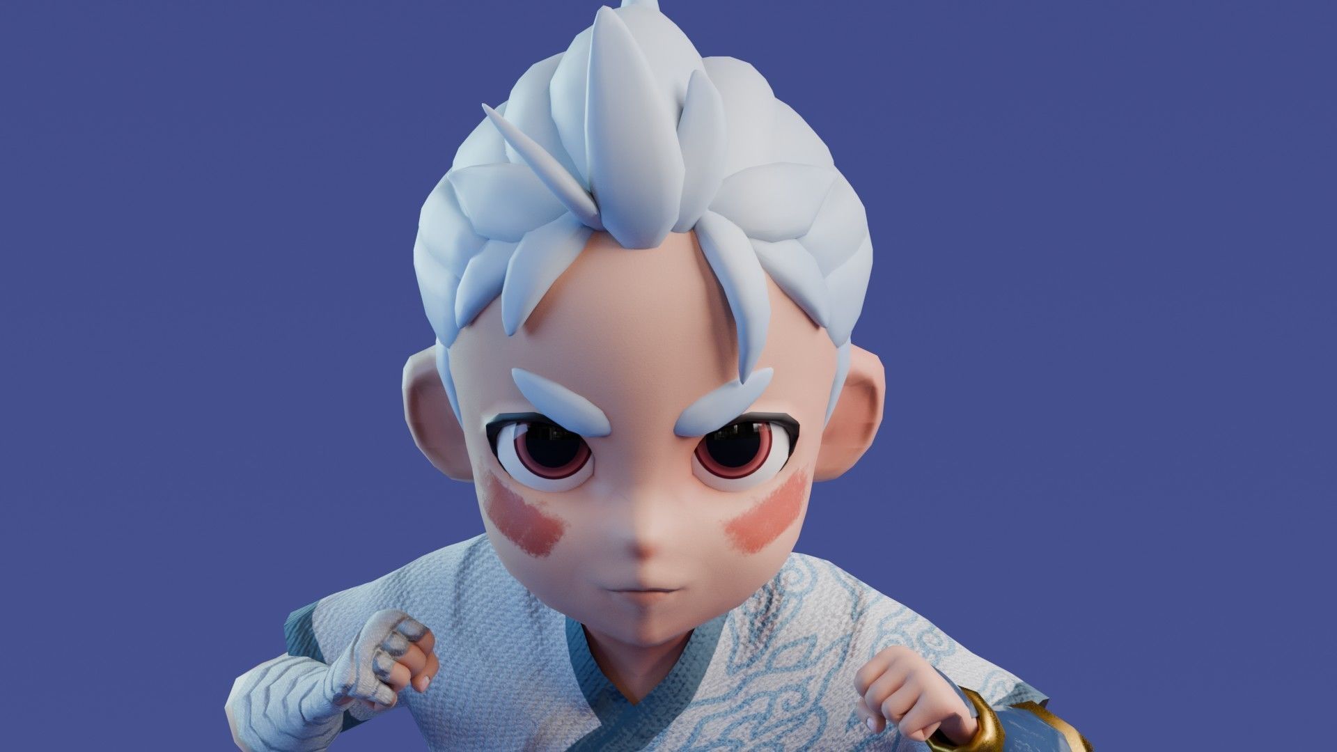 Low poly - Stylized Game Character Boy - BLR Low-poly 3D model_1